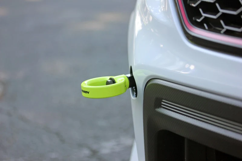 PERRIN 18-21 Subaru WRX & STI / 13-25 BRZ / 17-20 Toyota 86 Tow Hook Kit (Front) - Neon Yellow - Image 7