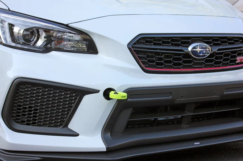 PERRIN 18-21 Subaru WRX & STI / 13-25 BRZ / 17-20 Toyota 86 Tow Hook Kit (Front) - Neon Yellow - Image 8