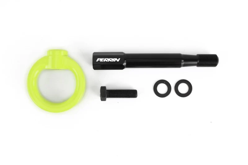 PERRIN 18-21 Subaru WRX & STI / 13-25 BRZ / 17-20 Toyota 86 Tow Hook Kit (Front) - Neon Yellow - Image 9