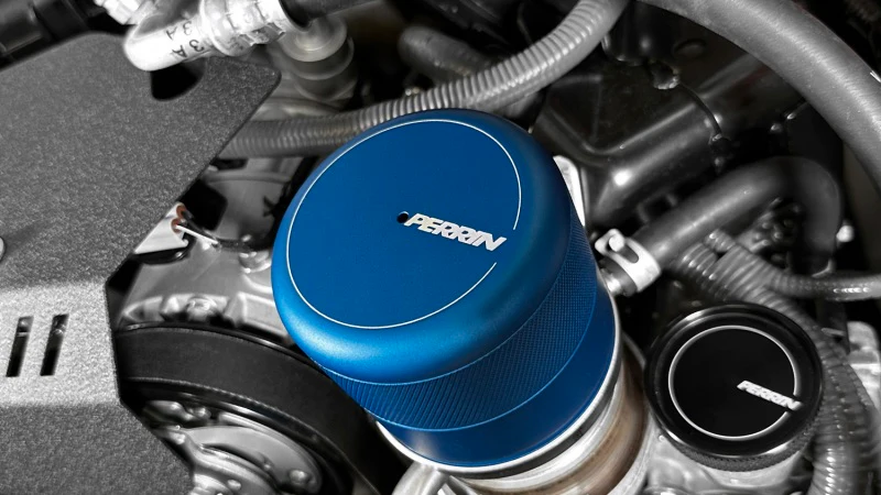 PERRIN 15-26 Subaru WRX & 13-26 BRZ/FR-S/86/GR86 Oil Filter Cover - Blue - Image 3