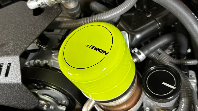 PERRIN 15-26 Subaru WRX & 13-26 BRZ/FR-S/86/GR86 Oil Filter Cover - Neon Yellow - Image 2