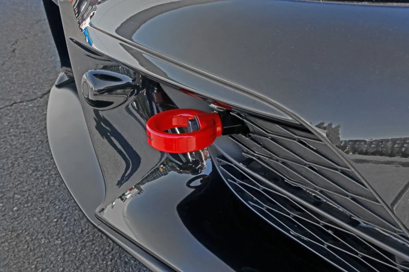 PERRIN 20-25 Toyota Supra Tow Hook Kit (Front) - Red - Image 2