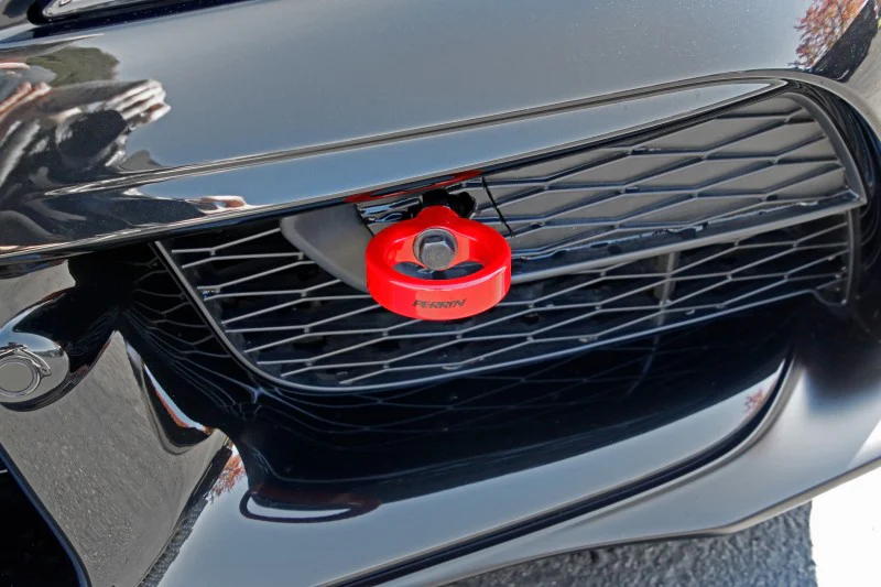 PERRIN 20-25 Toyota Supra Tow Hook Kit (Front) - Red - Image 8
