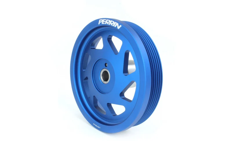 PERRIN 22-26 Subaru WRX/BRZ & Toyota GR86 / 20-25 FXT/OBXT Lightweight Crank Pulley - Blue - Image 4