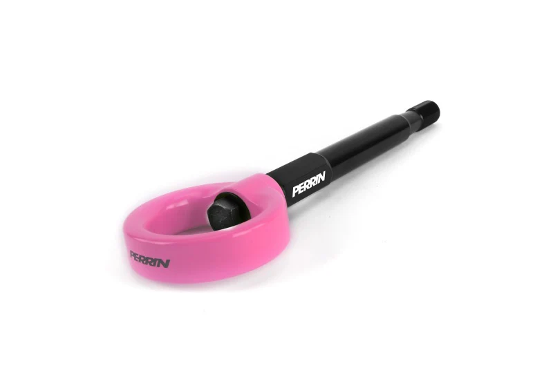PERRIN 22-26 Subaru WRX / 18-23 Crosstrek / 17-23 Impreza Forester Tow Hook Kit (Front) - Hyper Pink - Image 3