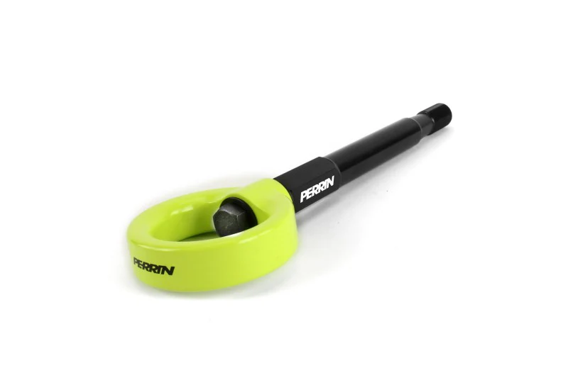 PERRIN 22-26 Subaru WRX / 18-23 Crosstrek / 20-25 OBXT Tow Hook Kit (Front) - Neon Yellow - Image 2