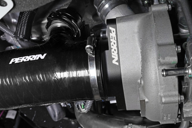 PERRIN 22-26 Subaru WRX / 20-25 LGT & OBXT Turbo Inlet Hose w/Turbo Adapter Flange (Short) - Black - Image 7