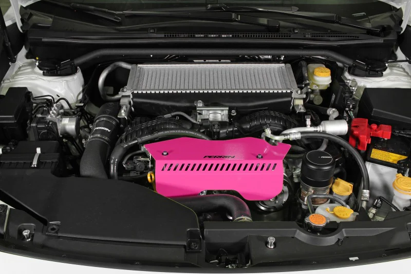 PERRIN 22-26 Subaru WRX Pulley Cover - Hyper Pink (TALL - For Use w/o PERRIN AOS) - Image 8