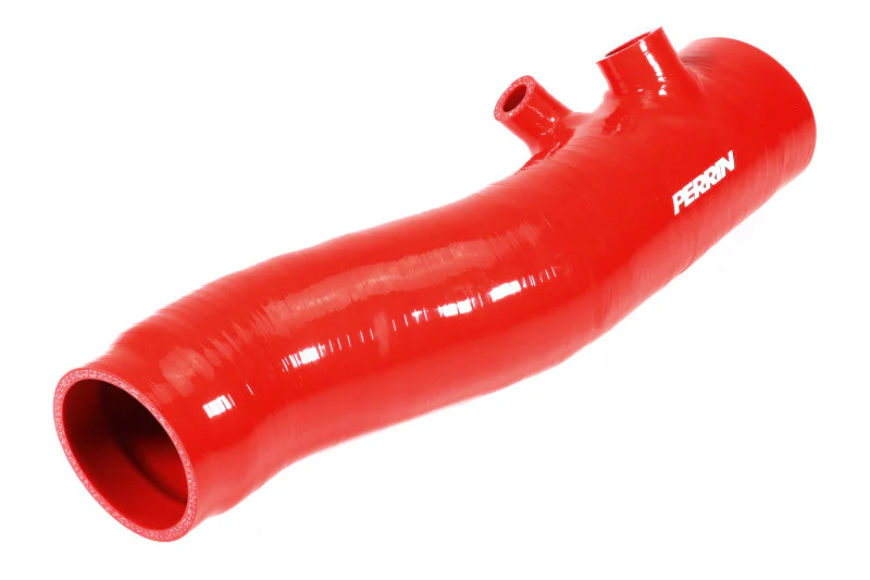 PERRIN 22-24 Subaru WRX / 20-25 LGT & OBXT Turbo Inlet Hose w/Turbo Adapter Flange (Long) - Red - Image 14