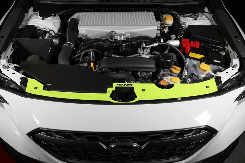 PERRIN 22-26 Subaru WRX Radiator Shroud - Neon Yellow - Image 2