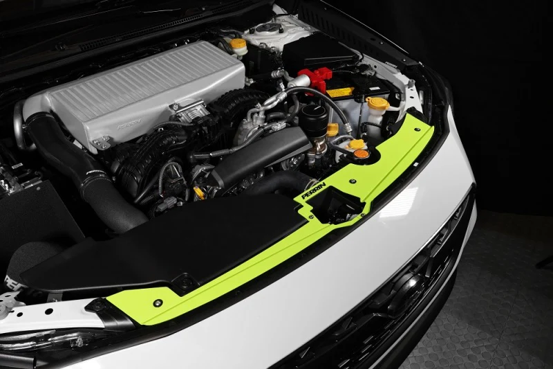PERRIN 22-26 Subaru WRX Radiator Shroud - Neon Yellow - Image 3