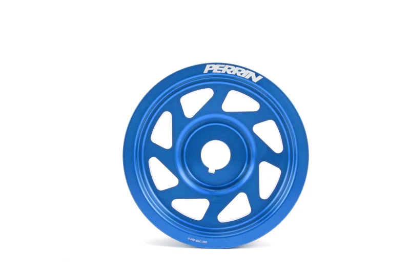 PERRIN 93-14 Subaru Impreza (Incl. 02-14 WRX) / 04-21 STI Lightened Crank Pulley - Blue - Image 4