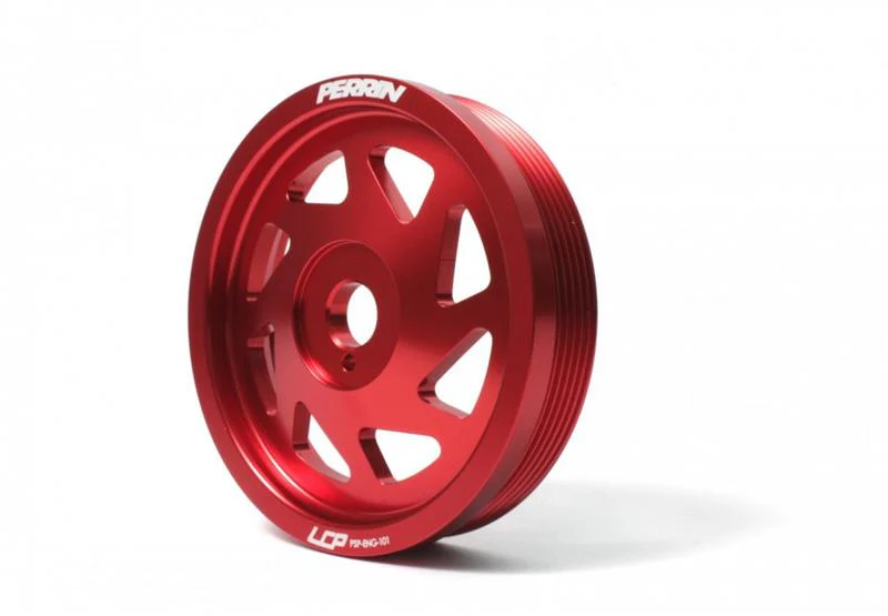 PERRIN 93-14 Subaru Impreza (Incl. 02-14 WRX) / 04-21 STI Lightened Crank Pulley - Black - Image 4