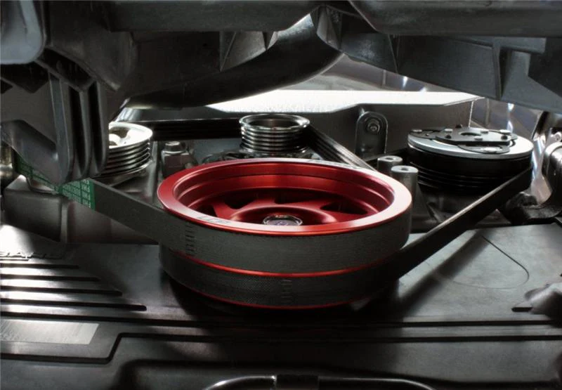 PERRIN 93-14 Subaru Impreza (Incl. 02-14 WRX) / 04-21 STI Lightened Crank Pulley - Red - Image 4