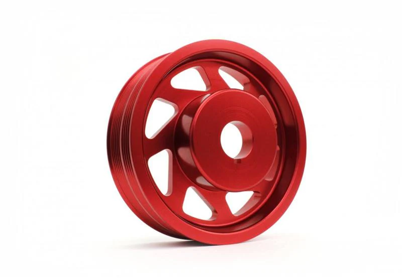 PERRIN 93-14 Subaru Impreza (Incl. 02-14 WRX) / 04-21 STI Lightened Crank Pulley - Red - Image 8