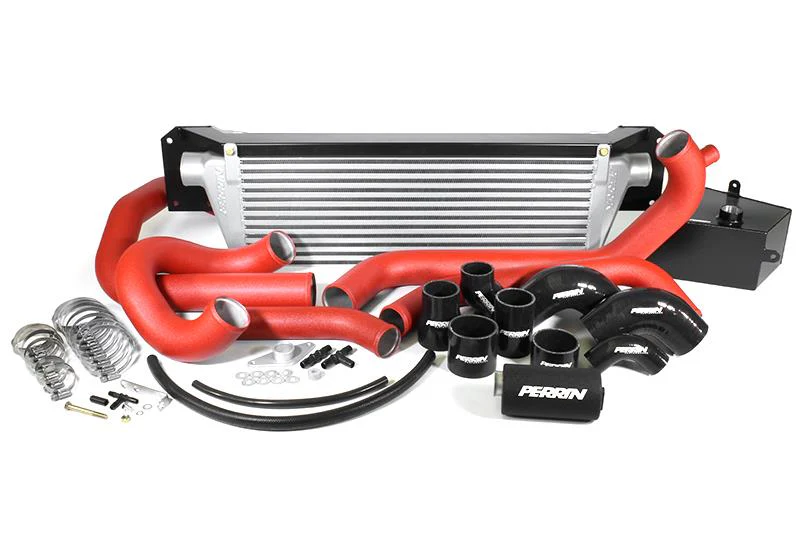 PERRIN 15-21 Subaru STI Front Mount Intercooler Boost Tubes + Hardware - Red Tubes - Image 2