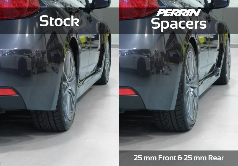 PERRIN 02-14 Subaru WRX / 2004 STI / 13-25 BRZ & Toyota GR86 25mm Wheel Spacers 5x100 56mm CB - Pair - Image 7