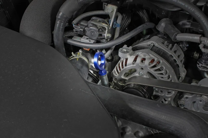 PERRIN 15-26 Subaru WRX & 13-26 BRZ/FR-S/86/GR86 Dipstick Handle Loop Style - Blue - Image 2
