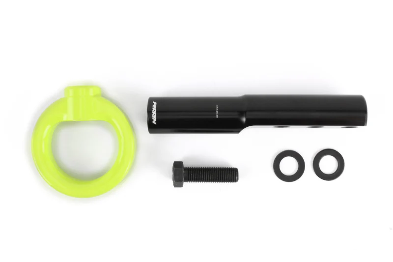 PERRIN 17-21 Honda Civic Si/Type R/Touring/Hatchback Tow Hook Kit Front - Neon Yellow - Image 3