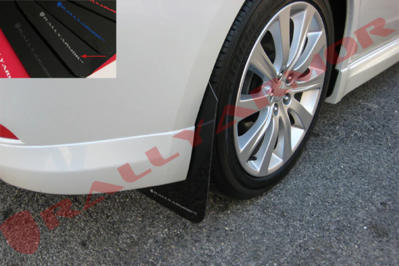 Rally Armor 08-10 Subaru WRX / 08-11 Impreza 2.5i (Hatch/Sedan) Black UR Mud Flap w/Silver Logo - Image 2