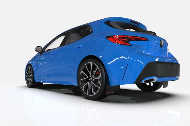 Rally Armor 12-19 Ford Focus ST / 16-19 RS Black Mud Flap BCE Logo - Image 6
