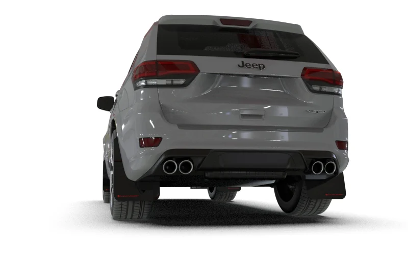 Rally Armor 18-22 Jeep Grand Cherokee SRT Trackhawk Black UR Mud Flap - Metallic Black Logo - Image 2