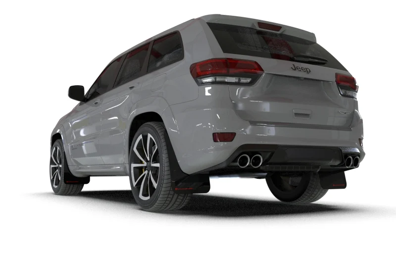 Rally Armor 18-22 Jeep Grand Cherokee SRT Trackhawk Black UR Mud Flap - Metallic Black Logo - Image 5