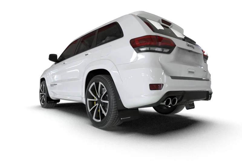 Rally Armor 18-22 Jeep Grand Cherokee SRT Trackhawk Black UR Mud Flap - Metallic Black Logo - Image 7