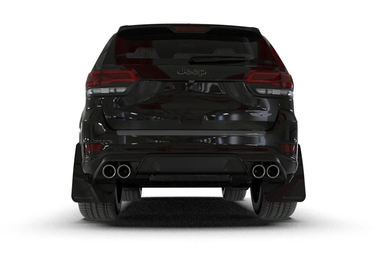 Rally Armor 18-22 Jeep Grand Cherokee SRT Trackhawk Black UR Mud Flap - Red Logo - Image 3