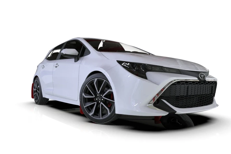 Rally Armor 18-26 Toyota Corolla Hatchback Black UR Mud Flap Grey Logo - Image 3