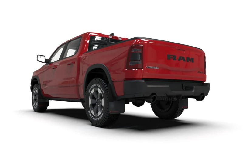 Rally Armor 19-25 Dodge Ram 1500 Rebel Black UR Mud Flap w/Metallic Black Logo - Image 3