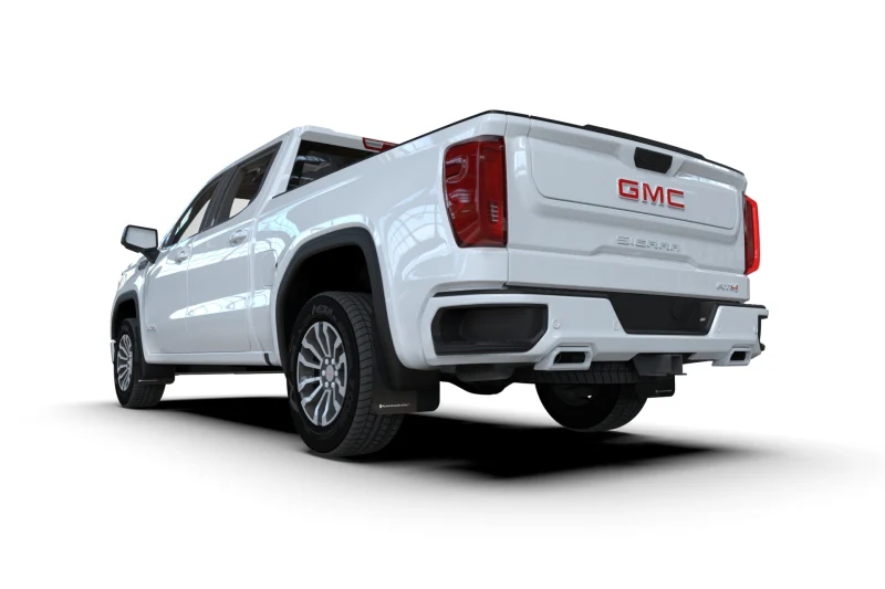 Rally Armor 19-25 GMC Sierra 1500 AT4 Black UR Mud Flap w/ White Logo - Image 3