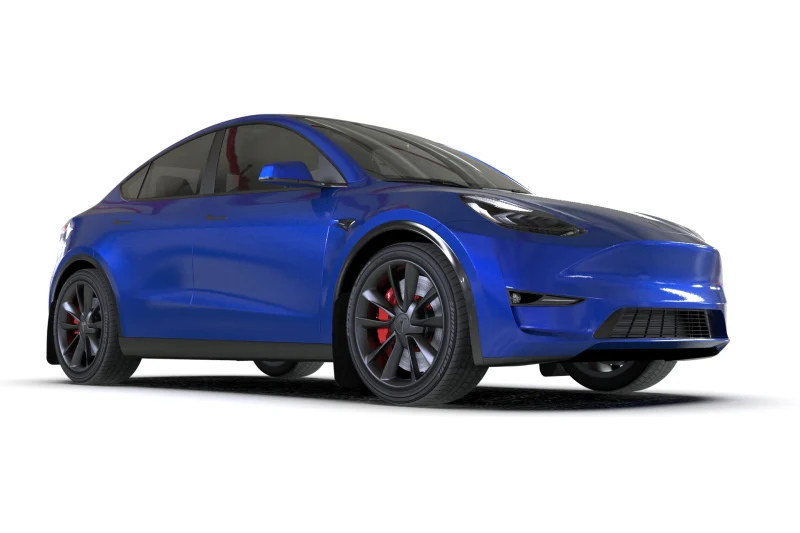 Rally Armor 20-26 Tesla Model Y, Juniper Y White UR Mud Flap w/Black Logo - Image 3