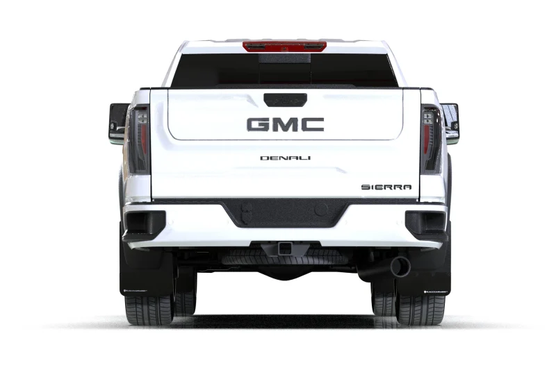 Rally Armor 20-26 GMC Sierra 2500/3500 HD Denali Black Mud Flap w/Metallic Black Logo - Image 4