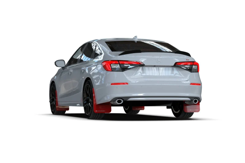 Rally Armor 22-26 Honda Civic/Civic Si/Sport Red UR Mud Flap w/White Logo - Image 10