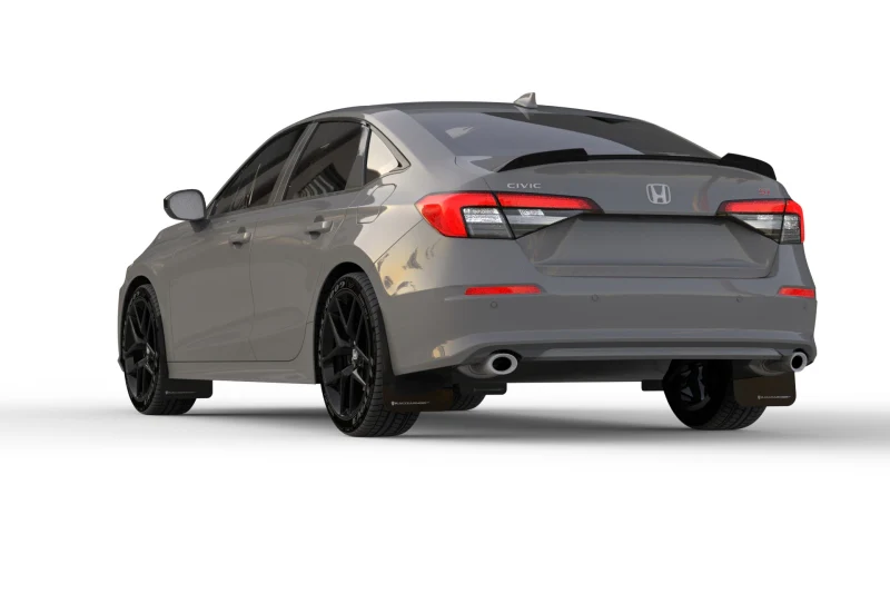 Rally Armor 22-26 Honda Civic/Civic Si/Sport Red UR Mud Flap w/White Logo - Image 5