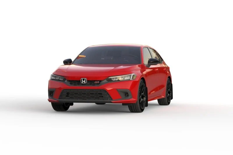 Rally Armor 22-26 Honda Civic/Civic Si/Sport Red UR Mud Flap w/White Logo - Image 9