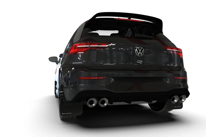 Rally Armor 22-25 VW MK8 Golf GTI/R Red UR Mud Flap w/White Logo - Image 3