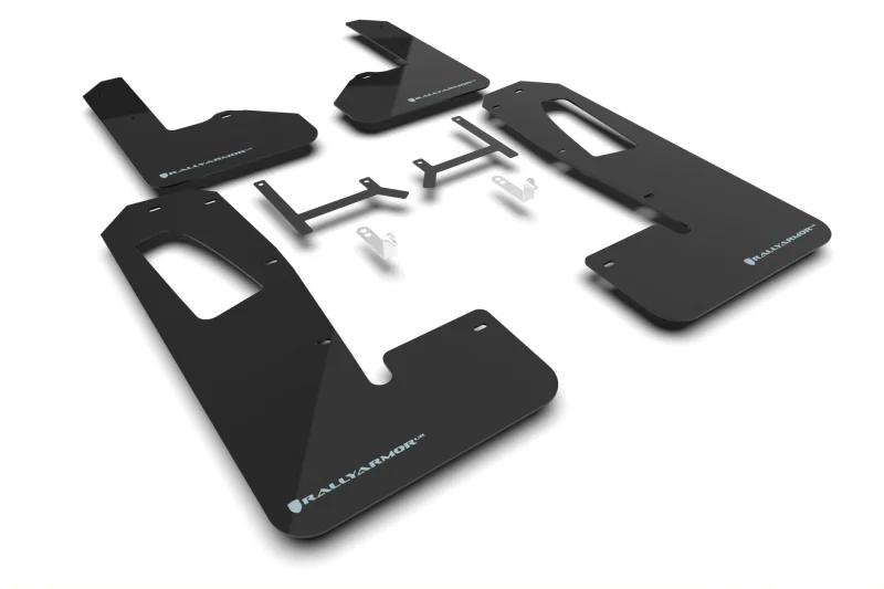 Rally Armor 22-26 Rivian R1S Black UR Mud Flap w/Light Blue Logo