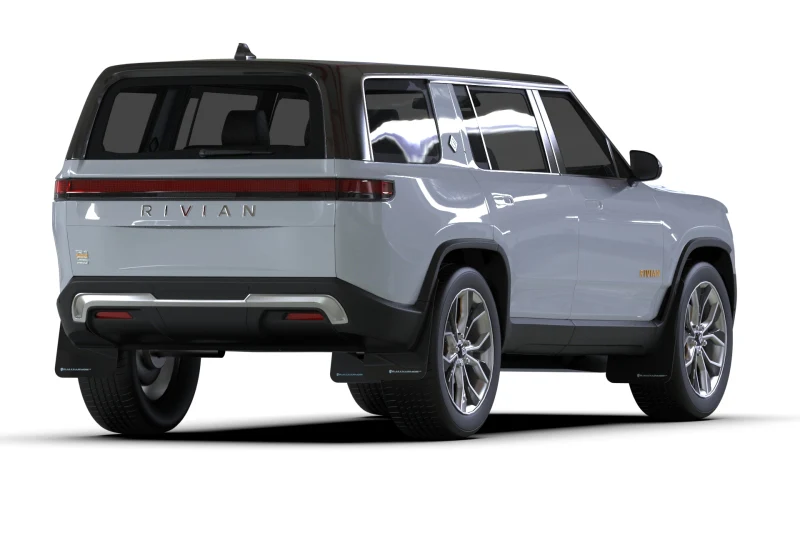 Rally Armor 22-26 Rivian R1S Black UR Mud Flap w/Light Blue Logo - Image 3