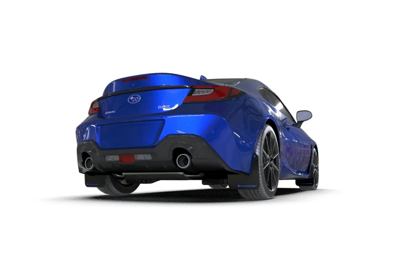 Rally Armor 22-26 Subaru BRZ / Toyota GR86 Black UR Mud Flap w/Blue Logo - Image 3