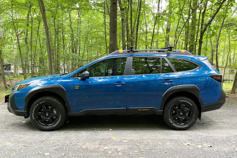 Rally Armor 22-25 Subaru Outback Wilderness Black Mud Flap Blue Logo - Image 2