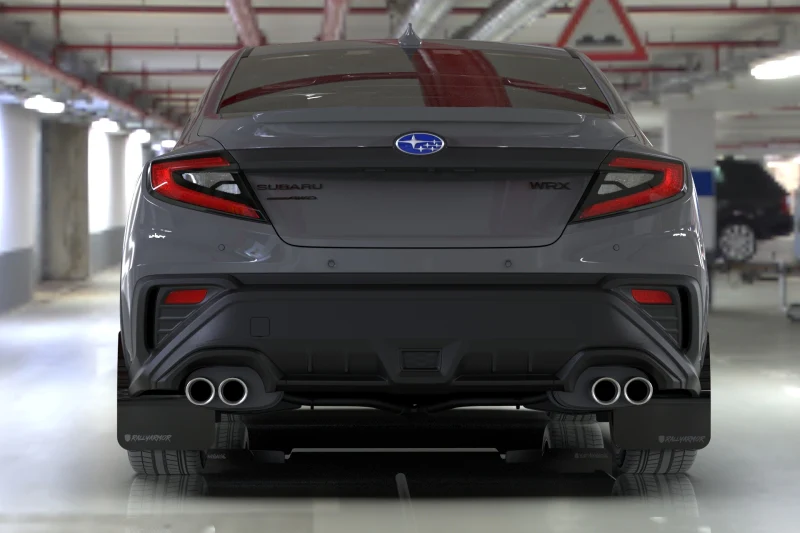 Rally Armor 22-26 Subaru WRX Black UR Mud Flap Altered Font Blue Logo - Image 3