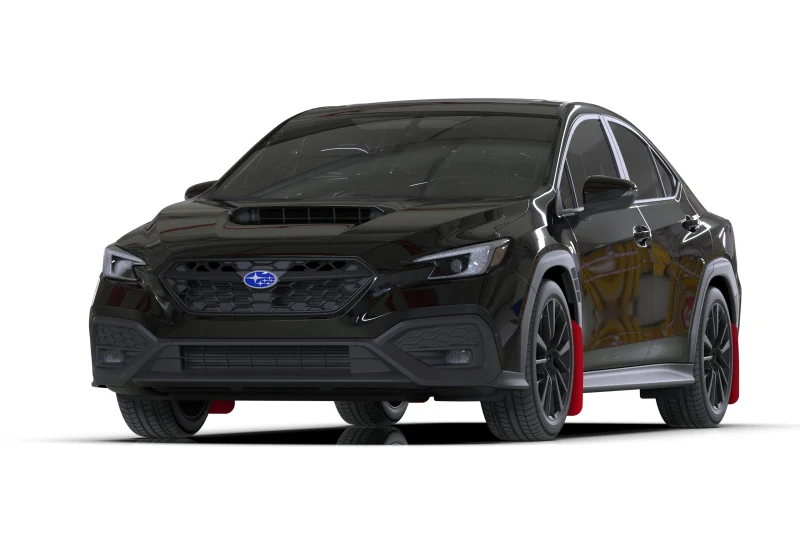 Rally Armor 22-26 Subaru WRX Red UR Mud Flap Altered Font Black Logo - Image 3