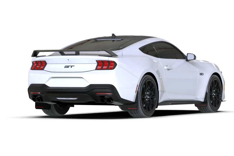 Rally Armor 2024+ Ford Mustang Black UR Mud Flap w/ Red Logo - Image 3