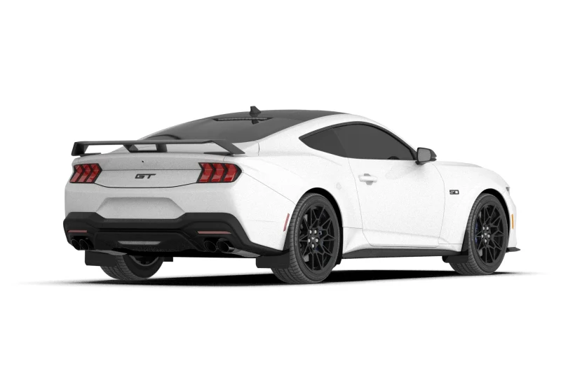 Rally Armor 2024+ Ford Mustang Black UR Mud Flap w/ Red Logo - Image 4