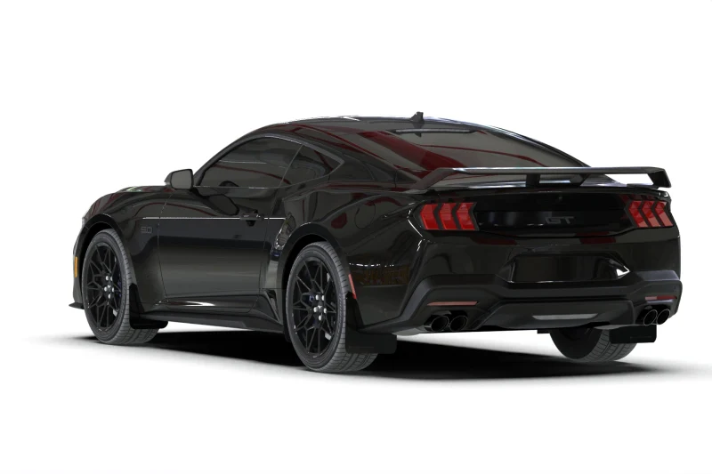 Rally Armor 2024+ Ford Mustang Black UR Mud Flap w/ Red Logo - Image 6