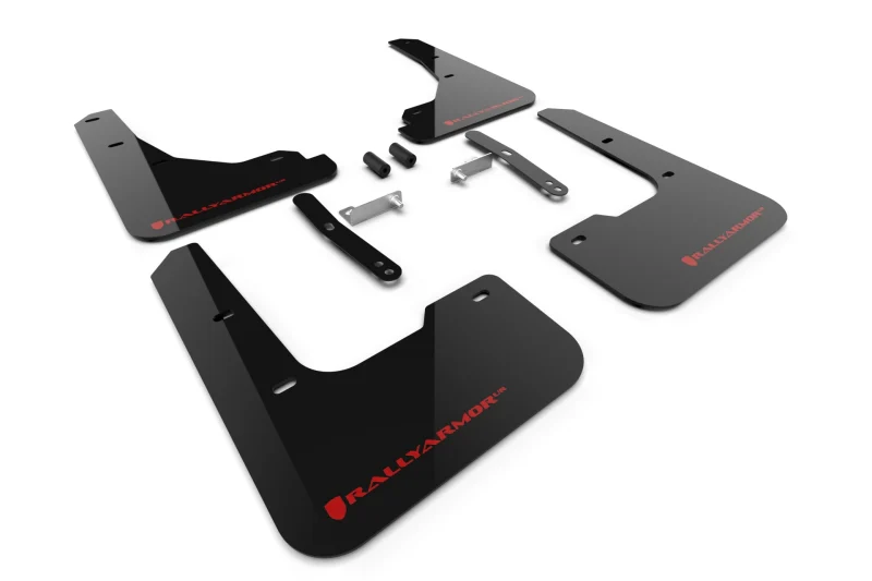 Rally Armor 24-26 Hyundai Elantra Black Mud Flap Red Logo - Image 3