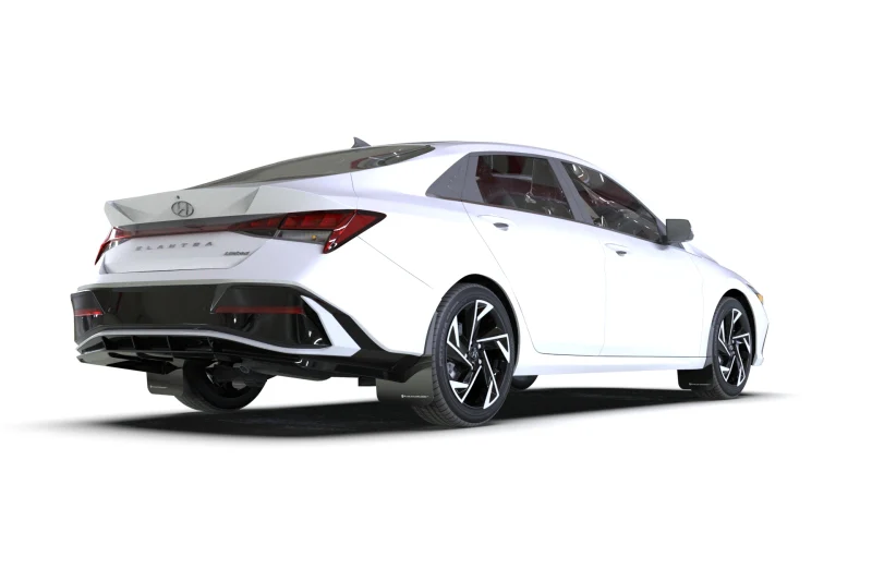 Rally Armor 24-26 Hyundai Elantra Black Mud Flap Red Logo - Image 4