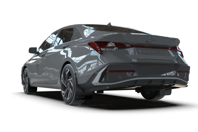 Rally Armor 24-26 Hyundai Elantra N/N Line Black Mud Flap w/Grey Logo - Image 3